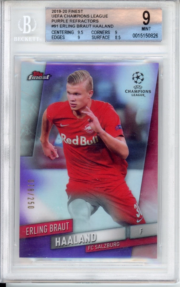 2019-20 Topps Finest UCL Erling Haaland #91 for sale | eBay