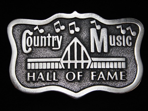 PI03150 *NOS* VINTAGE 1970s **COUNTRY MUSIC HALL OF FAME** PEWTER BELT BUCKLE