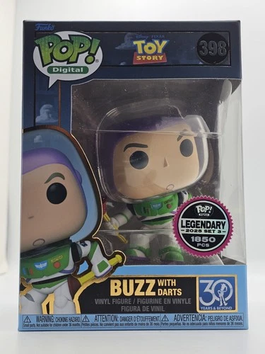 Funko Pop! Digital #398 Toy Story Buzz Lightyear Legendary LE 1,850 + Protector