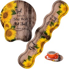 Mouse Wrist Rest and Keyboard Wrist Rest Pad Set, Non-Slip Rubber Base Smooth...