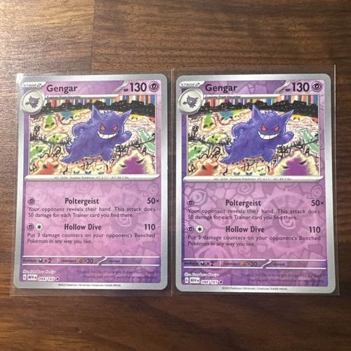 2023 Pokemon GENGAR Scarlet & Violet 151 HOLO RARE Card 094/165 x2