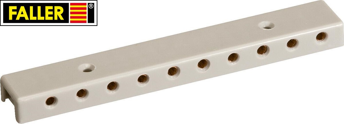 Faller 180686 Verteilerleiste/Verteilerplatte 10-polig grau