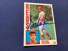DUANE WALKER SIGNED MINT COND. 1984 TOPPS CARD # 659 REDS/ FREE POSTAGE!!!!!