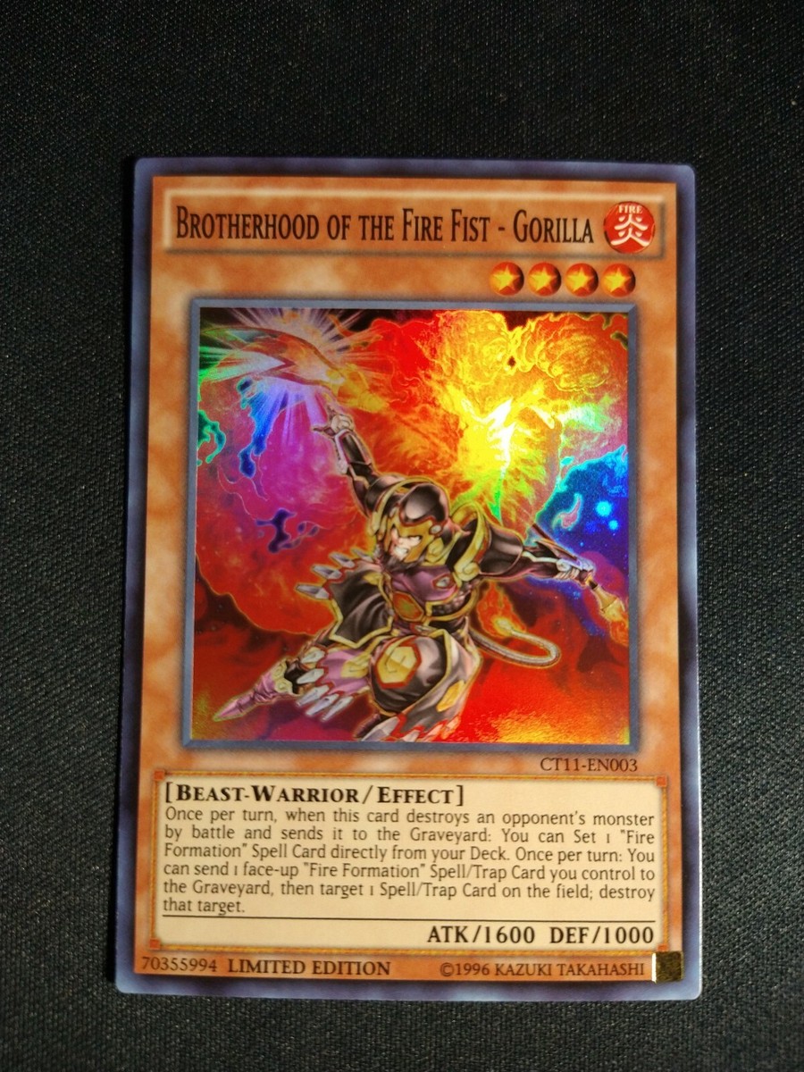 Yu-Gi-Oh! 3x Brotherhood of the Fire Fist Gorilla CT11-EN003 Super