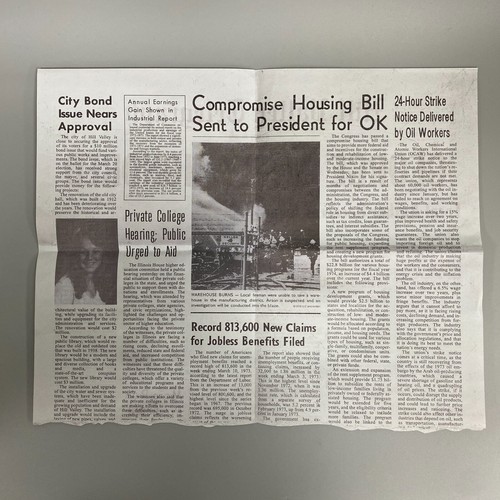 BACK TO THE FUTURE GEORGE MCFLY HONORED NEWSPAPER ARTICLE PROP REPLICA MOVIE - Picture 2 of 2
