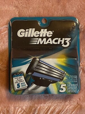 Gillette Mach3 Razor Blade 5 Cartridges Refills (Mach3)