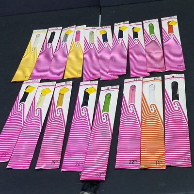 18pc Various colors sizes zippers in the packages what you see is what you get
