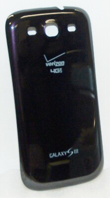 Original Samsung Galaxy S3 4G LTE Verizon BATTERY COVER Door BLACK phone i535