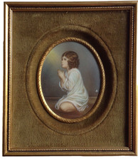 19th Century Miniature After Sir Joshua REYNOLDS Portrait The Infant Samuel Oil