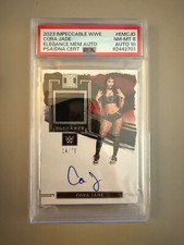 CORA JADE 2023 PANINI IMPECCABLE WWE ELEGANCE RELIC AUTO  /75 PSA 8 AUTO 10