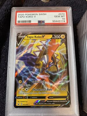 Pokemon Sun And Moon Tapu Koko V 72 Full Art PSA 10 | eBay