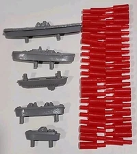 BATTLESHIP Game Replacement Pieces - 5 Ships Boats Submarine - 42 R / 7 W Pegs