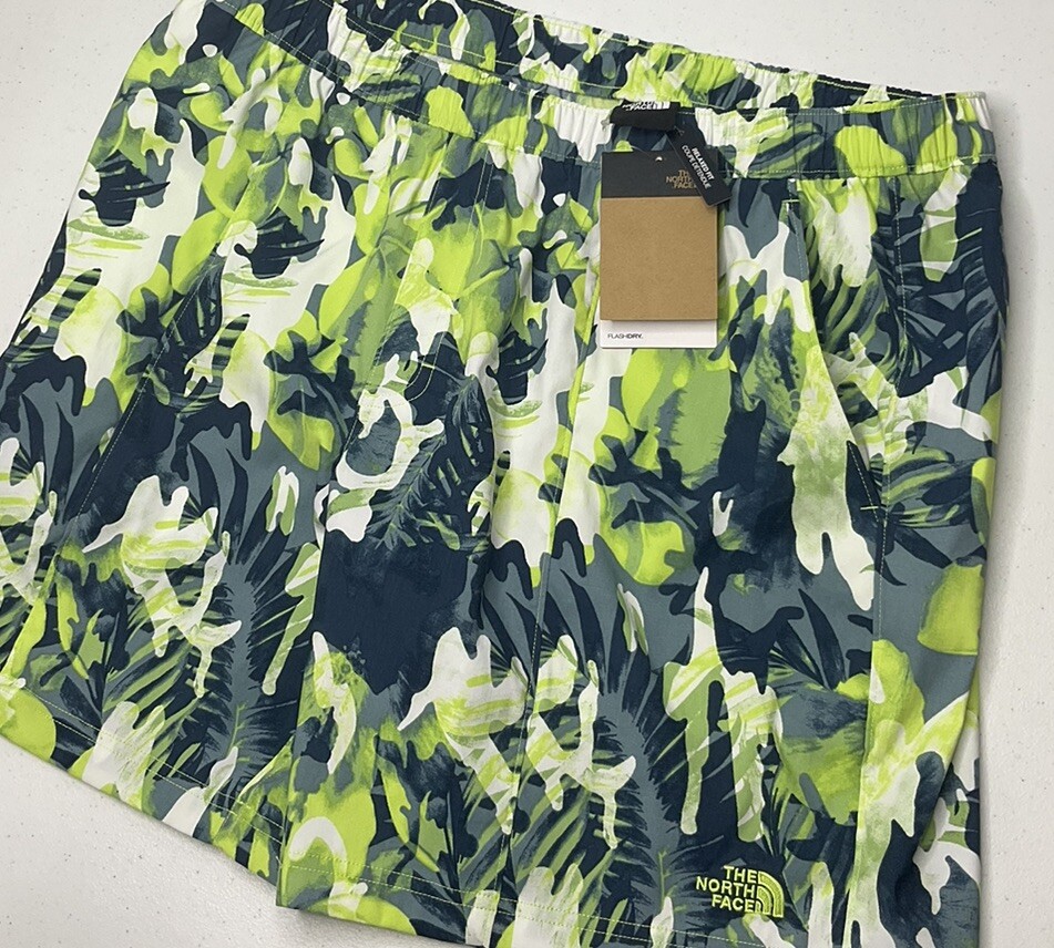 The North Face Shorts Printed Class V Sharp Green Tropical Camo Men Sz XL NWT thumbnail 5