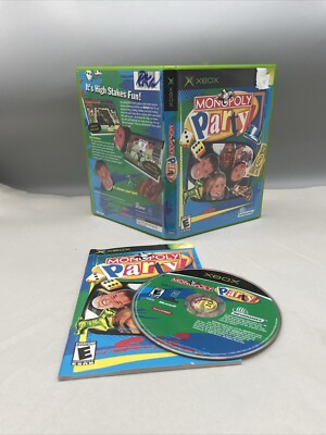 Monopoly Party (Microsoft Xbox, 2002) Complete Clean Disc