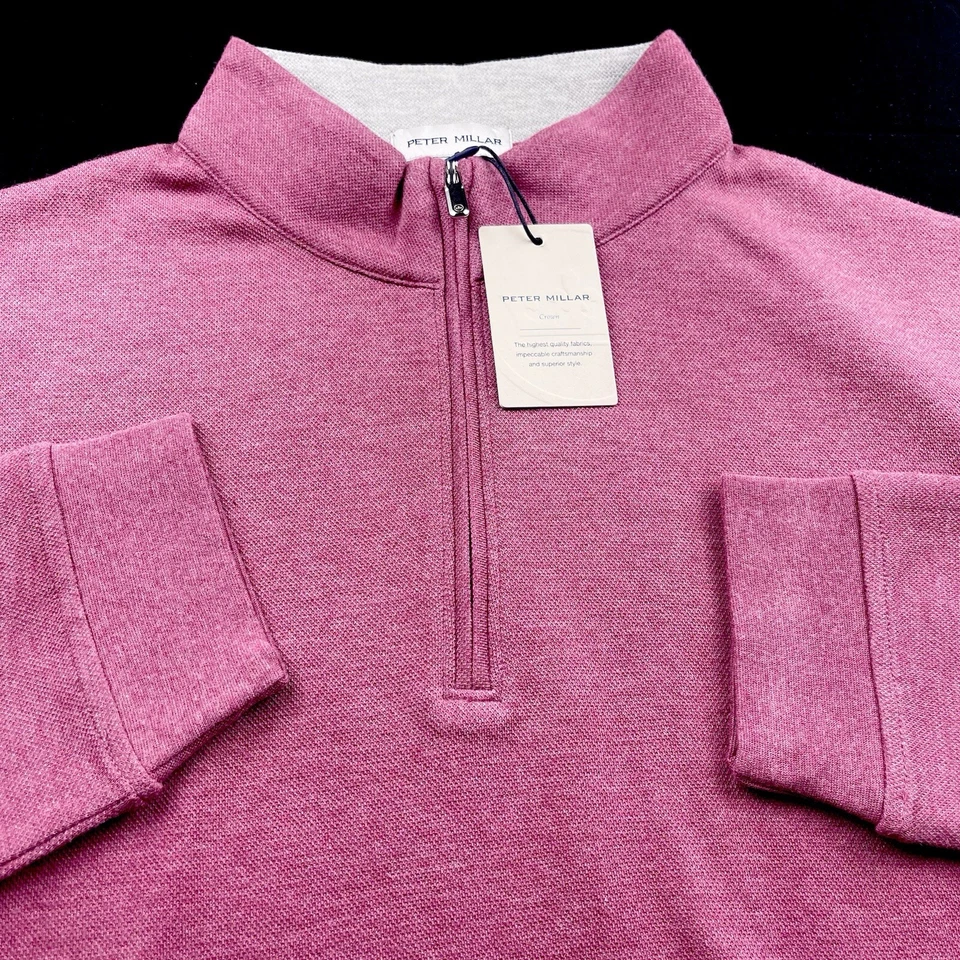 Peter Mill Crown Comfort Tri Blend Quarter Zip Sweater Radish Large $150 - Image 2 of 4