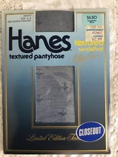 VTG NEW OLEG CASSINI HANES TEXTURED PANTYHOSE LIMITED EDITION USA INDIGO SZ A-B