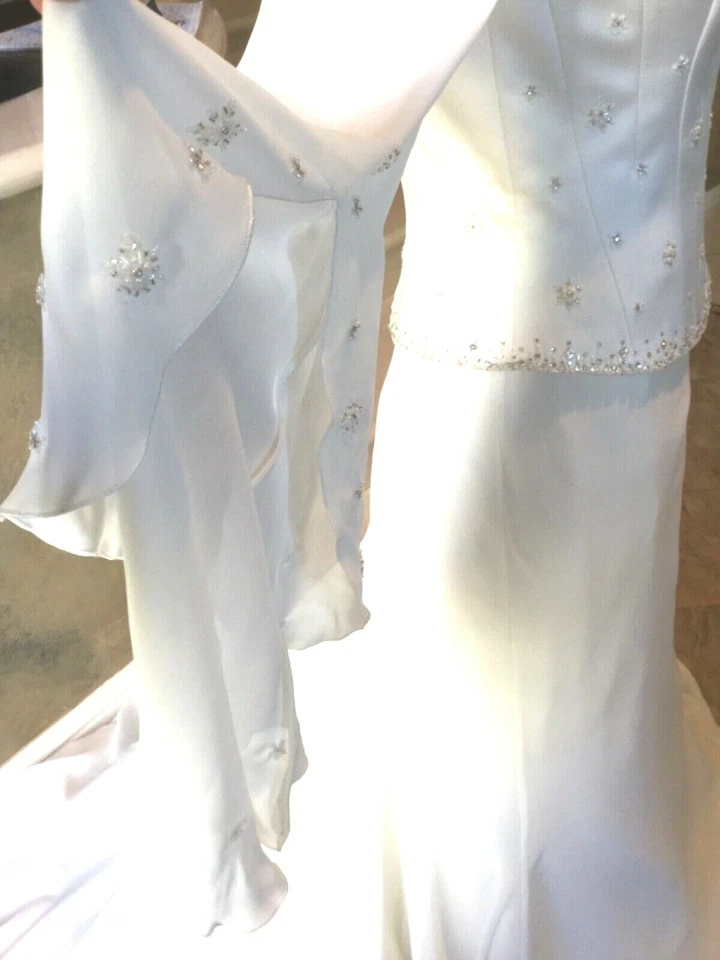 NUEVO CON ETIQUETAS PRONOVIAS Narbona Renacimiento Vestido de novia Vestido de novia Marfil Gasa 10 Foto 2 de 4