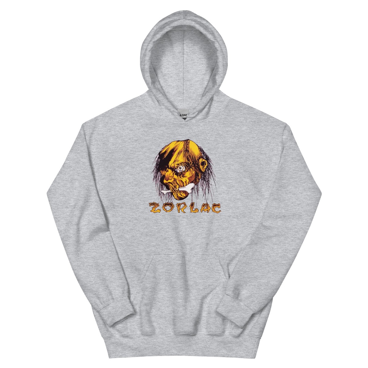 トップス old ZORLAC printed sweat hoodie ZORLAC SKATEBOARDS DEVIL RETRO VINTAGE SKATEBOARDING HOODIE