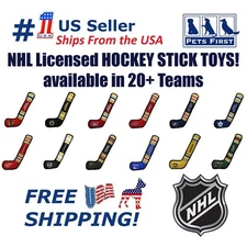 Pets First NHL Hockey Stick Toy with Squeaker for Dogs & Cats Tough Dog Toy