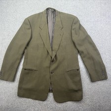Vintage Giorgio Armani Mani Blazer Mens 46 Green Wool Tweed Sport Coat Italy