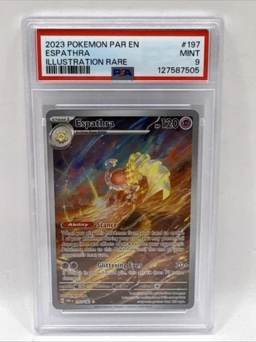 2023 Pokémon PAR EN Espathra Illustration Rare #197 PSA 9 🔥