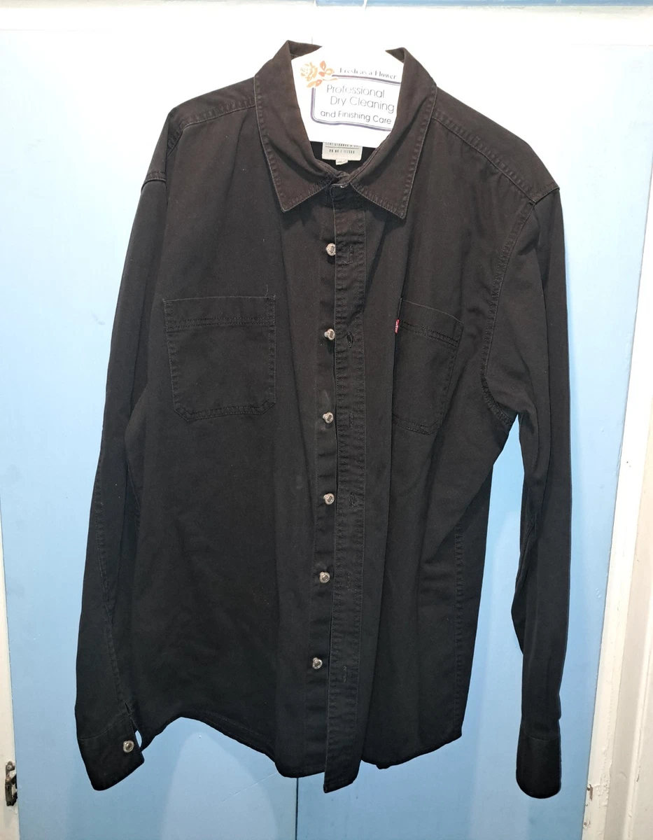 Levi's Black Denim Casual Button-Down Shirts for Men for sale - eBay