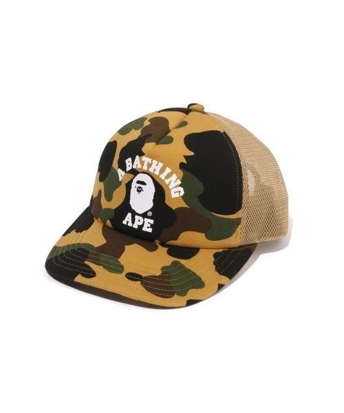 アベイシングエイプ 1ST CAMO SHARK MESH CAP YELLOW Caps A BATHING APE 1st Camo Shark Mesh Cap Yellow (001CPK701008M