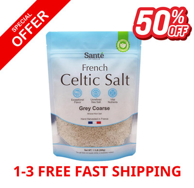 Celtic Salt - 1.1Lb (18Oz) Grey Coarse Sea Salt, Unrefined French Celtic Sea Sal