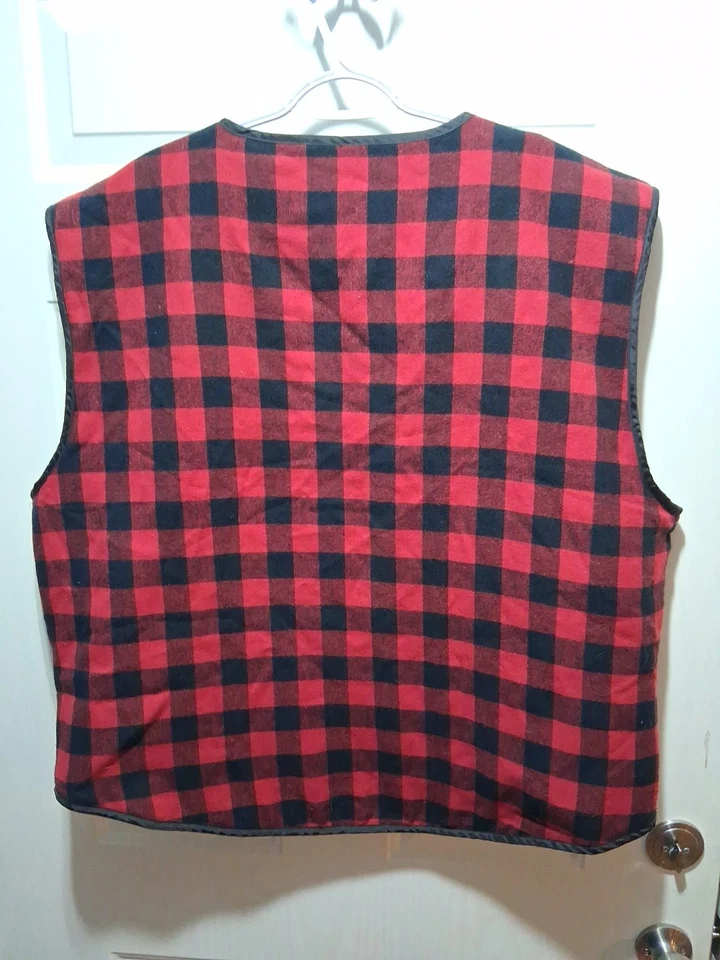 Chaleco a Cuadros Claybrooke Exterior Para Hombres Buffalo Talla 2XL Rojo Negro   Foto 3 de 3