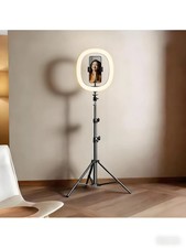 12-Inch Foldable LED Ring Light with 110Cm Tripod Stand , Adjustable 3 Light Mod