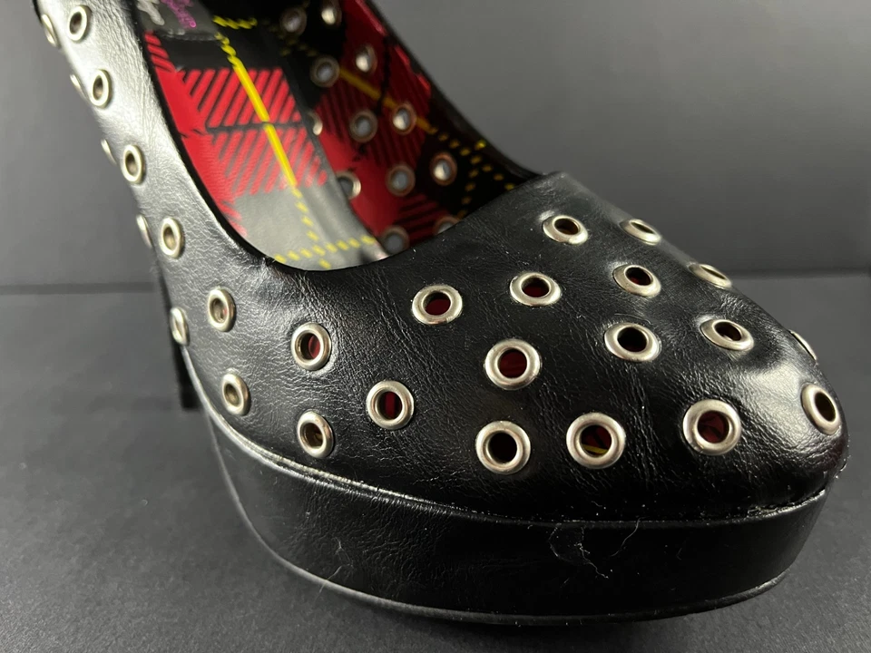 Bettie Page by Ellie Shoes Rare Retro-Punk Pin Up Platform Heels - Image 2 of 4