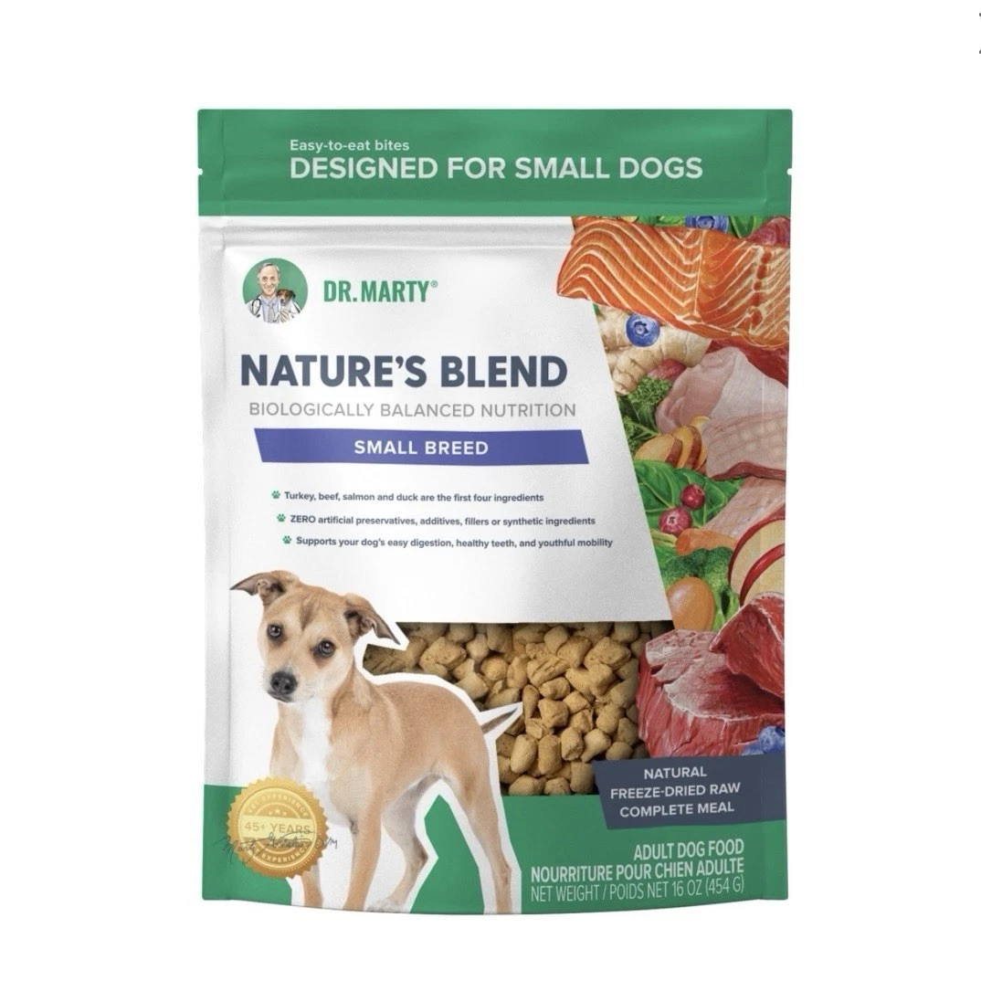 16 oz - Dr. Marty Nature's Blend Freeze Dried Dog Food for Small Dogs