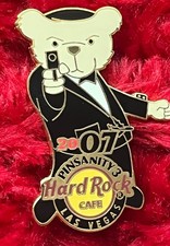 Hard Rock Cafe Pin Las Vegas JAMES BOND BEAR  007  Pinsanity 3 Agent