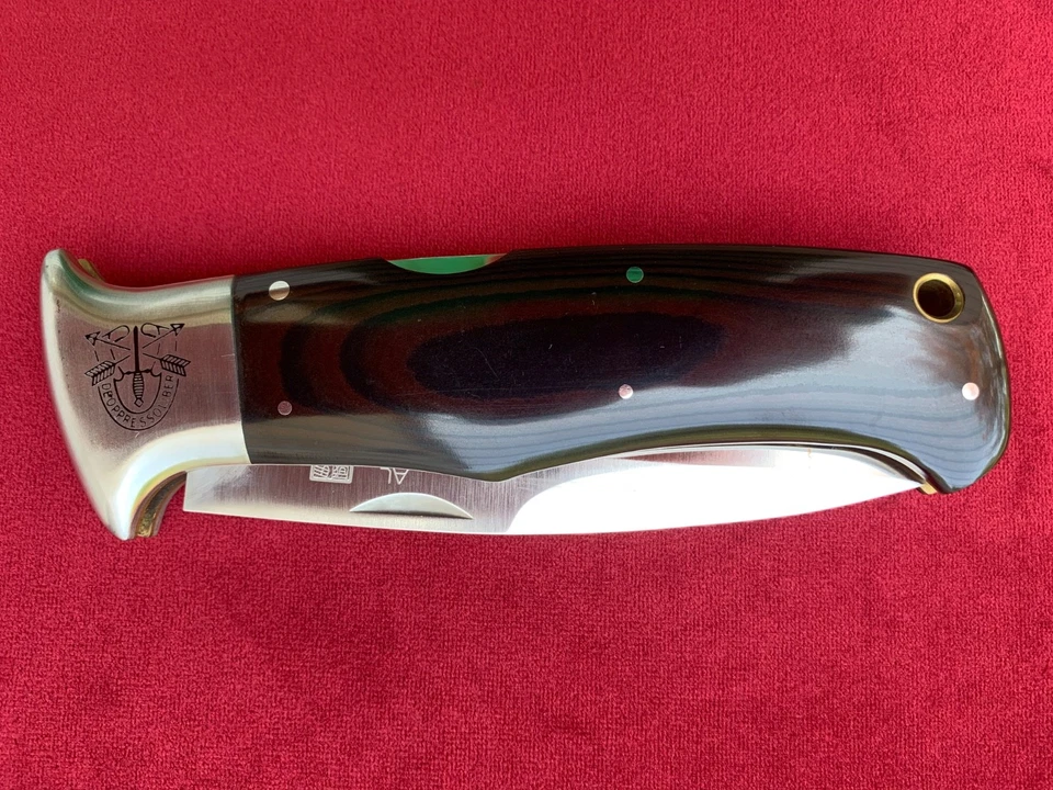 Al Mar S.E.R.E. Attack III 3003A Klappmesser, Seki Japan, Vintage 1990er Micarta - Bild 2 von 4