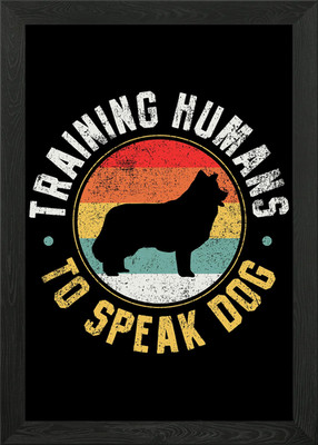 Dog Trainer Dog Training Framed Wall Art Poster Canvas Print Picture