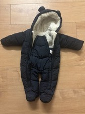 Baby navy padded Snowsuit 3-6 Months