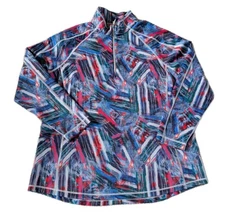 Sunice 1/4 Zip Midlayer Womens Long Sleeve Colorful Maddy Graffiti Size XXL EUC