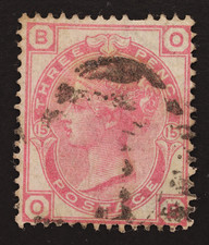 Great Britain Scott 61 3d Rose Plate 15 Used