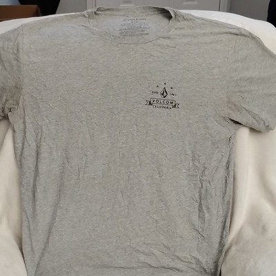 Volcom Men's Gray Graphic Logo Crew Neck Short Sleeve T-Shirt XL