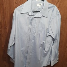 Paul Fredrick Pinpoint Oxford 100 Cotton Light Blue Dress Shirt Men's 17-35