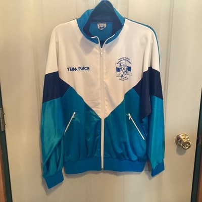 Vtg 1991 Team Place American Football European Championship Jacket sz L Finland 