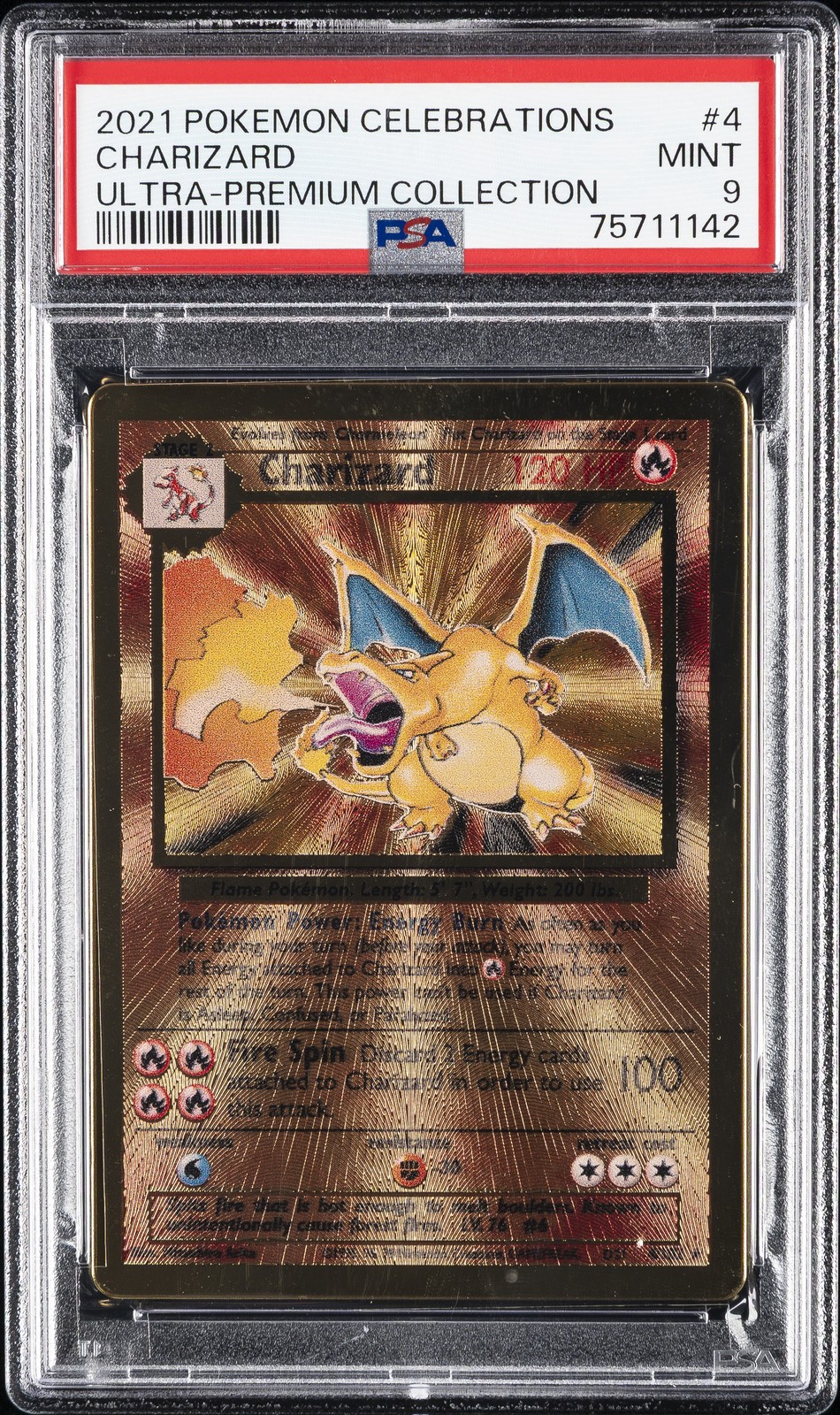 2021 POKEMON CELEBRATIONS ULTRA-PREM COLL #4 CHARIZARD PSA 9