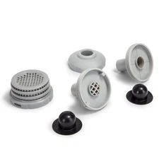 Gray Pool Inlet Outlet Jet Kit For Above Ground Pools 1.25 Inch Fittings