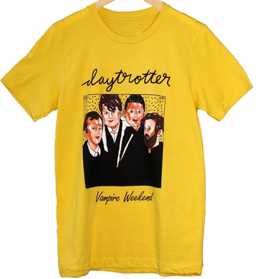 NEW Vampire Weekend Band Daytrotter Heavy Cotton Yellow T Shirt Full Size AG64