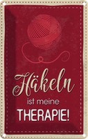 Blechschild 18X12 Cm HäCkeln Ist Meine Therapie Sport Hobby Spruch Zitat Deko Ge