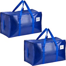 2Pack Extra Heavy Duty Large Moving Bags with Strong Zipper Comfortable Handles