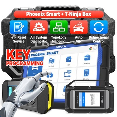 TOPDON Phoenix Smart + T-Ninja Box IMMO Key Programming Bi-directional Topology