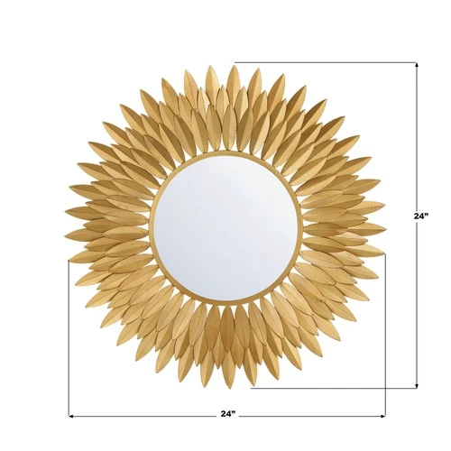 Crystorama Lighting Group BRH-M524 Broche 24" Sunburst Flat Steel - Gold - Picture 2 of 12