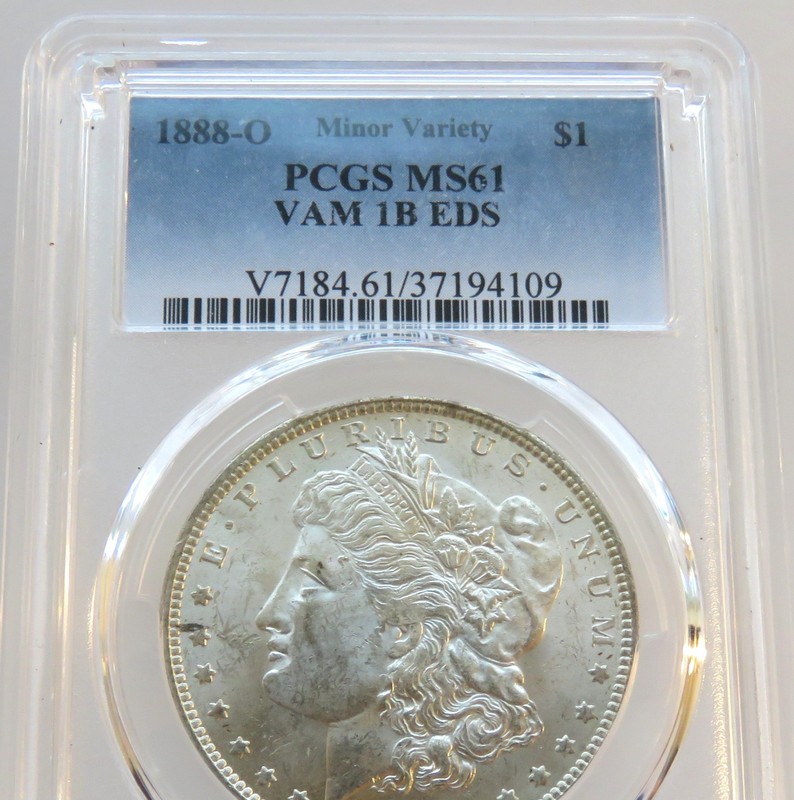 1888-O Morgan Silver Dollar PCGS MS61 - VAM-1B - Scarface EDS - F#4109