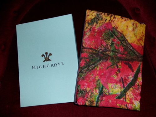 Highgrove royalty luxe silk blend autumn novelty cottage scarf / shawl